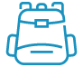 Travel backpack icon